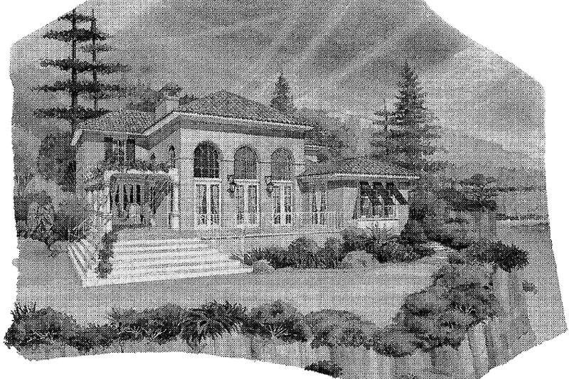 Dream House Plan - Exterior - Rear Elevation 3 for Mediterranean House Plan #429-192 - 3 bed, 2.5 bath