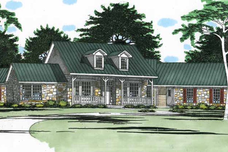 Home Plan - Exterior - Front Elevation 4 for Country House Plan #472-257 - 4 bed, 3 bath