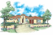 Mediterranean Style House Plan - 4 Beds 3.5 Baths 3497 Sq/Ft Plan #930-349 