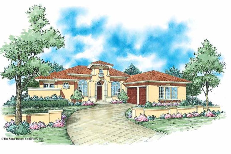 Dream House Plan - Mediterranean Exterior - Front Elevation Plan #930-349