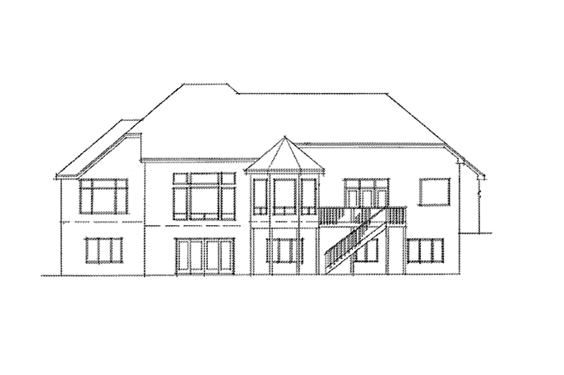 Dream House Plan - Exterior - Rear Elevation for European House Plan #51-1094 - 2 bed, 2.5 bath