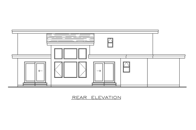 Home Plan - Exterior - Rear Elevation for Contemporary House Plan #1100-21 - 3 bed, 2.5 bath
