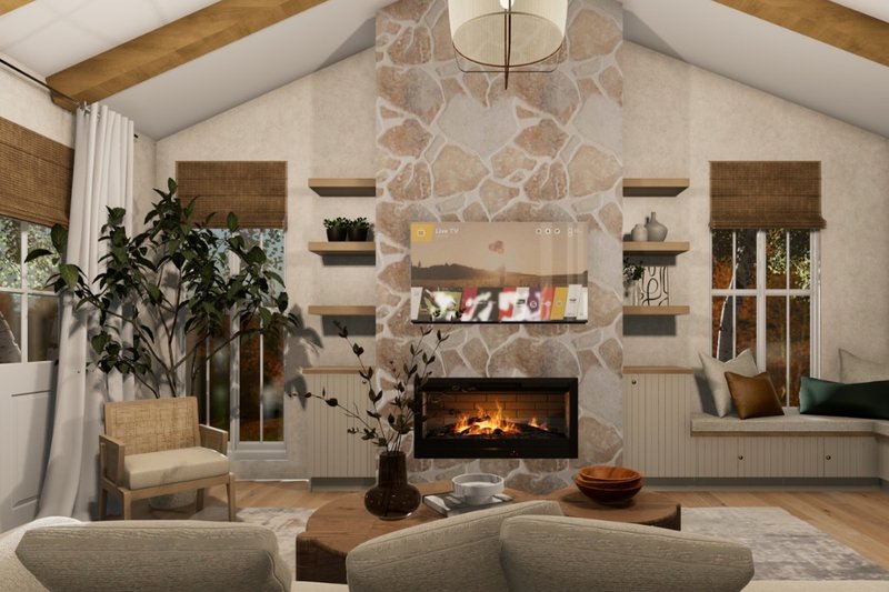 House Blueprint - Interior - Family Room 2 for Country House Plan #23-2817 - 4 bed, 3 bath