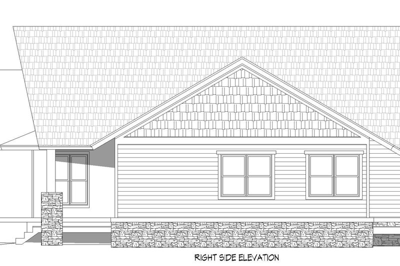 House Design - Exterior - Other Elevation 1 for Country House Plan #932-1275 - 3 bed, 2 bath