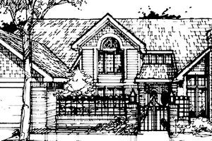 House Design - Exterior - Front Elevation for Contemporary House Plan #320-1112 - 4 bed, 3 bath