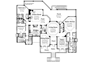 Floor Plan - Main Floor for Country House Plan #930-173 - 3 bed, 3.5 bath