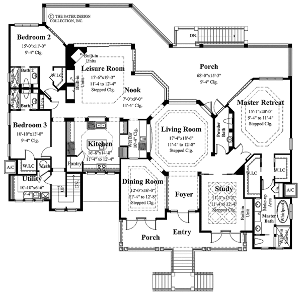 Dream House Plan - Country Floor Plan - Main Floor Plan #930-173