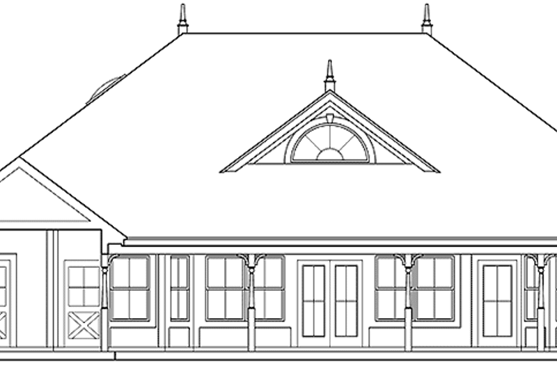Dream House Plan - Exterior - Rear Elevation for Traditional House Plan #472-158 - 3 bed, 2 bath