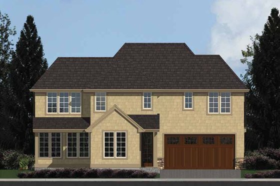 Exterior - Rear Elevation for Colonial House Plan #48-870 - 3 bed, 2.5 bath