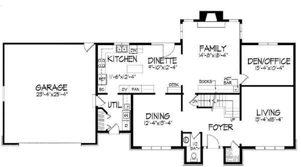 House Blueprint - European Floor Plan - Main Floor Plan #51-910