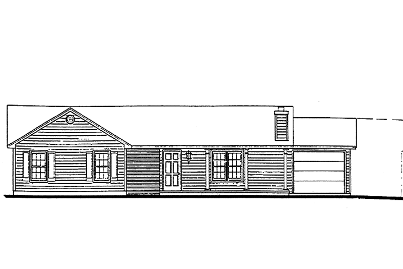 Home Plan - Exterior - Front Elevation 3 for Country House Plan #30-255 - 3 bed, 2 bath