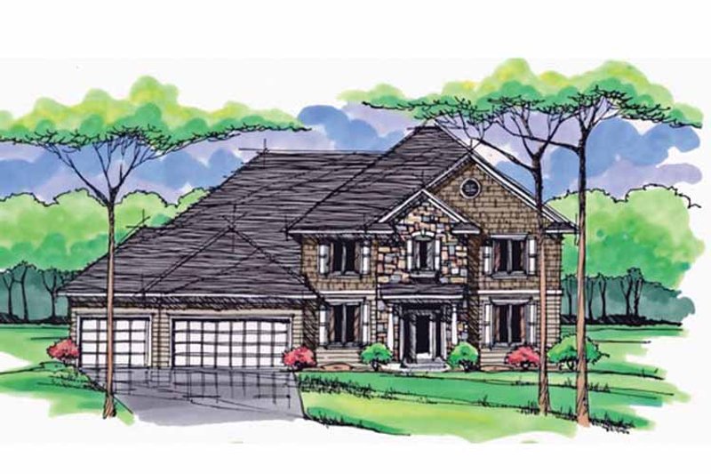 Dream House Plan - Exterior - Front Elevation 3 for Country House Plan #51-1031 - 4 bed, 3.5 bath