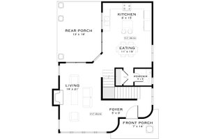 Floor Plan - Main Floor for Mediterranean House Plan #1101-62 - 2 bed, 2.5 bath