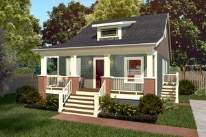 House Blueprint - Cottage Exterior - Front Elevation Plan #79-128