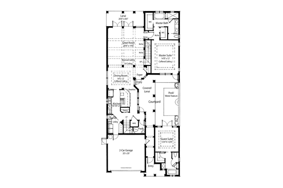 Floor Plan - Main Floor for Traditional House Plan #938-16 - 4 bed, 3.5 bath
