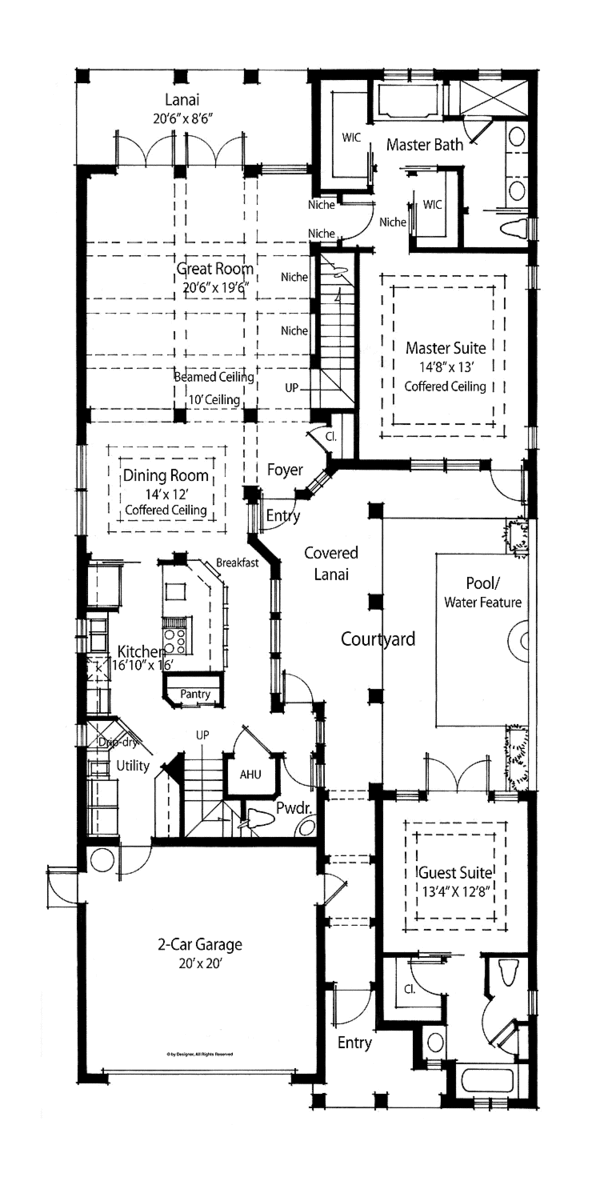 Architectural House Design - Traditional Floor Plan - Main Floor Plan #938-16