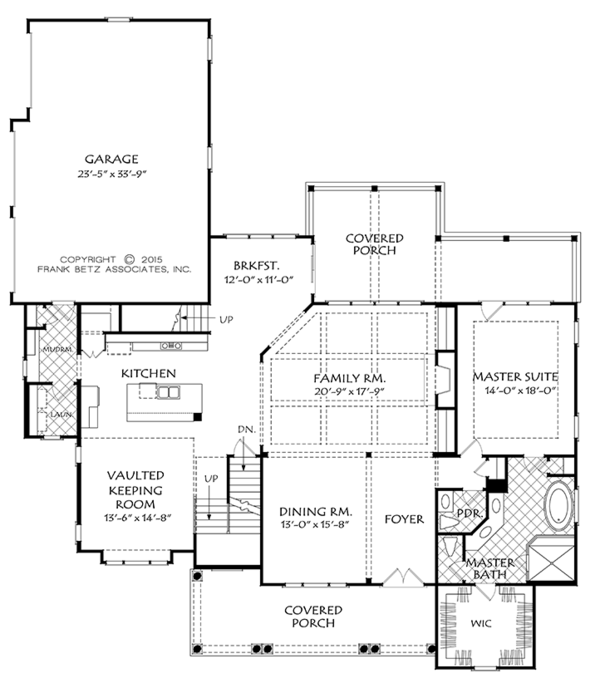 Farmhouse Floor Plan - Main Floor Plan #927-978