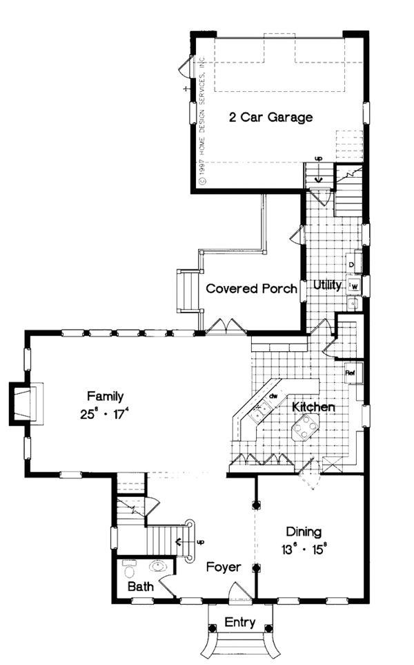 Architectural House Design - Classical Floor Plan - Main Floor Plan #417-701