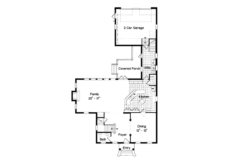 Dream House Plan - Floor Plan - Main Floor for Classical House Plan #417-701 - 3 bed, 2.5 bath