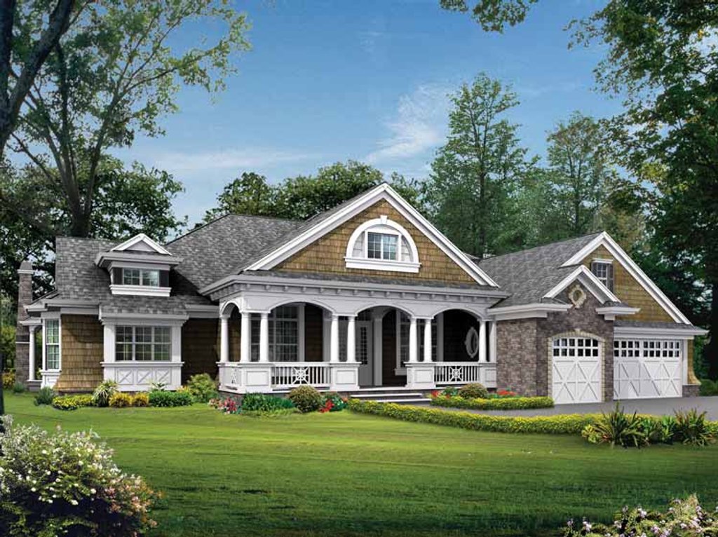 Craftsman Style House Plan - 4 Beds 3 Baths 4195 Sq/Ft Plan #132-282