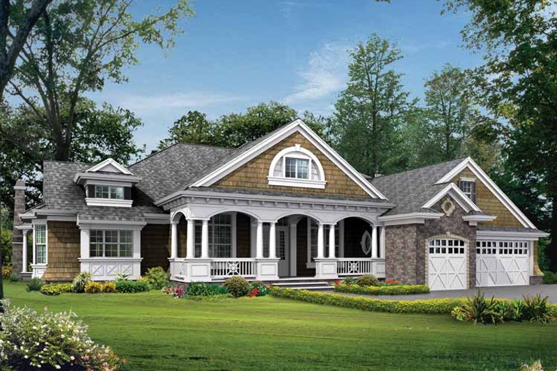 Home Plan - Exterior - Front Elevation 3 for Craftsman House Plan #132-282 - 4 bed, 3 bath