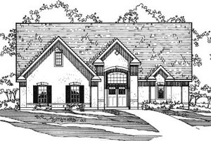 European Exterior - Front Elevation Plan #31-117
