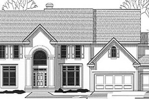 European Exterior - Front Elevation Plan #67-619