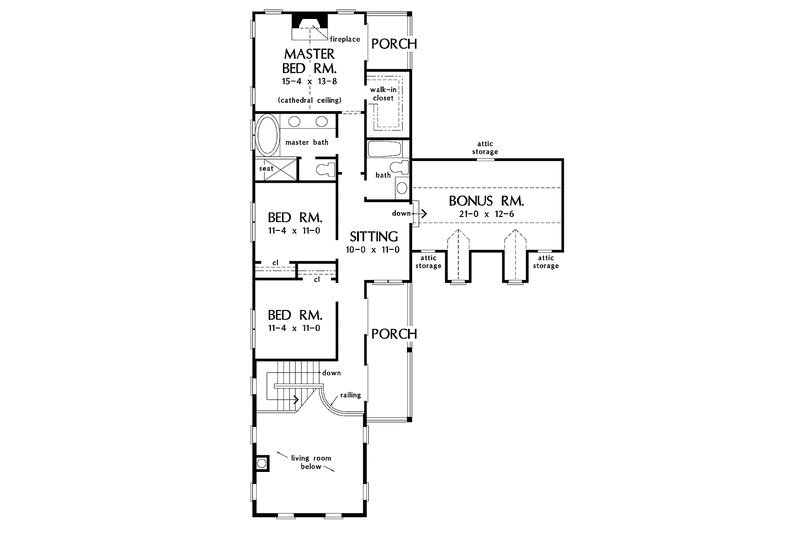 Home Plan - Floor Plan - Upper Floor for Classical House Plan #929-643 - 3 bed, 2.5 bath