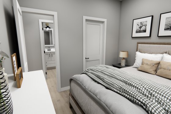 Interior - Bedroom 4 for Farmhouse House Plan #51-1513 - 4 bed, 3 bath