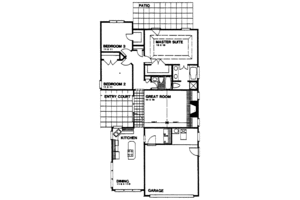 Floor Plan - Main Floor for European House Plan #30-310 - 3 bed, 2 bath