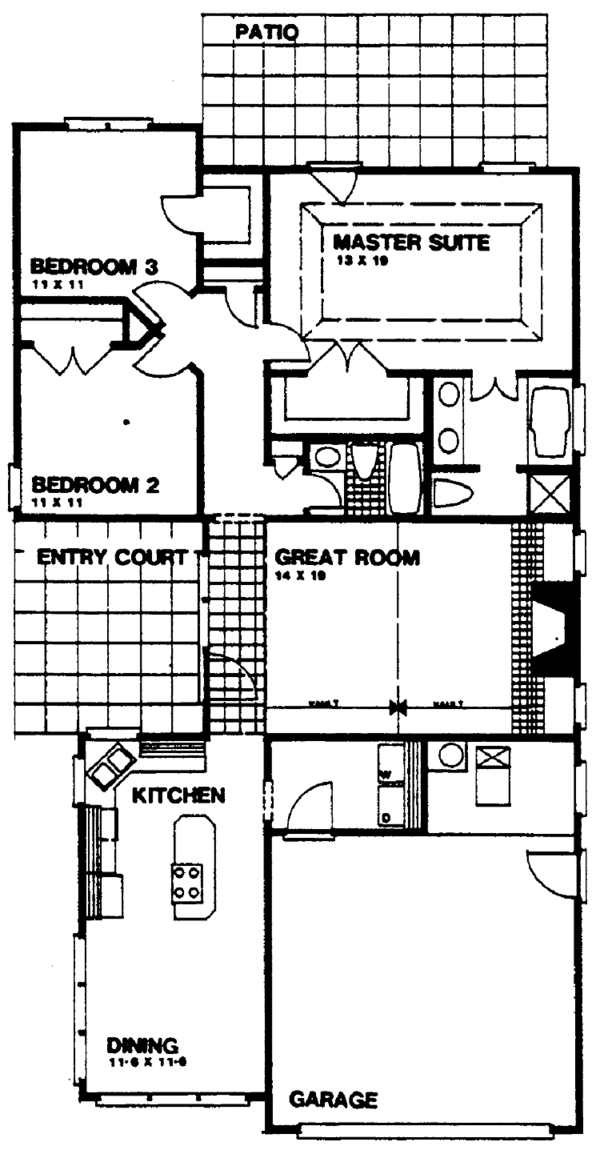 House Plan Design - European Floor Plan - Main Floor Plan #30-310