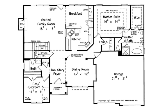 Floor Plan - Main Floor for Traditional House Plan #927-155 - 5 bed, 3 bath