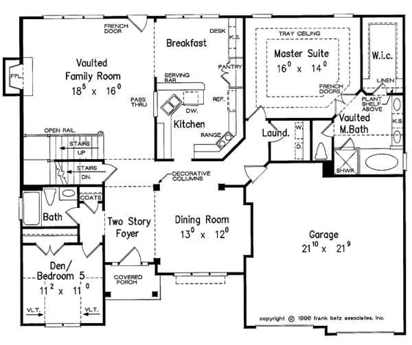 House Design - Traditional Floor Plan - Main Floor Plan #927-155