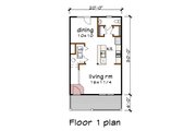 Craftsman Style House Plan - 3 Beds 2 Baths 1167 Sq/Ft Plan #79-311 Floor 