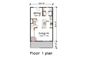 Floor Plan - Main Floor for Craftsman House Plan #79-311 - 3 bed, 2.5 bath