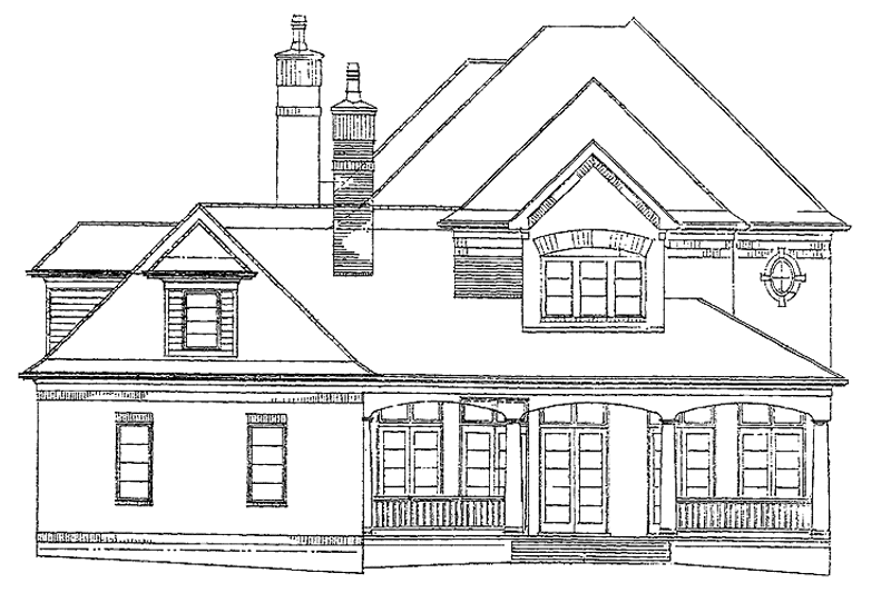 Dream House Plan - Exterior - Rear Elevation for Country House Plan #453-252 - 5 bed, 4.5 bath