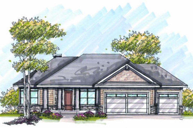 Dream House Plan - Traditional Exterior - Front Elevation Plan #70-975