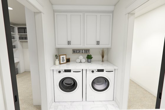 Interior - Laundry for Craftsman House Plan #51-1267 - 4 bed, 3.5 bath