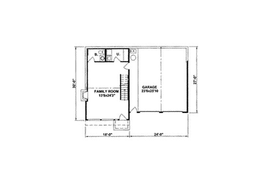 Floor Plan - Lower Floor House Plan #116-224 - 3 bed, 2.5 bath