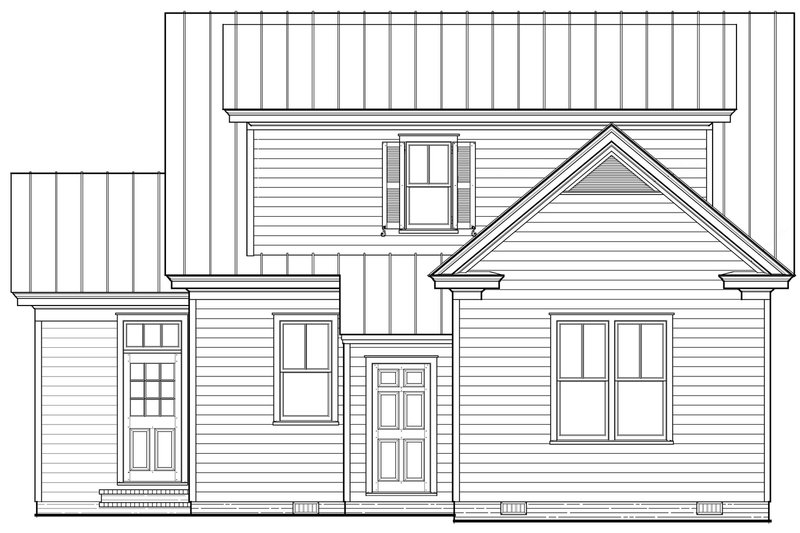 Dream House Plan - Exterior - Rear Elevation 1 for Bungalow House Plan #137-419 - 3 bed, 2.5 bath