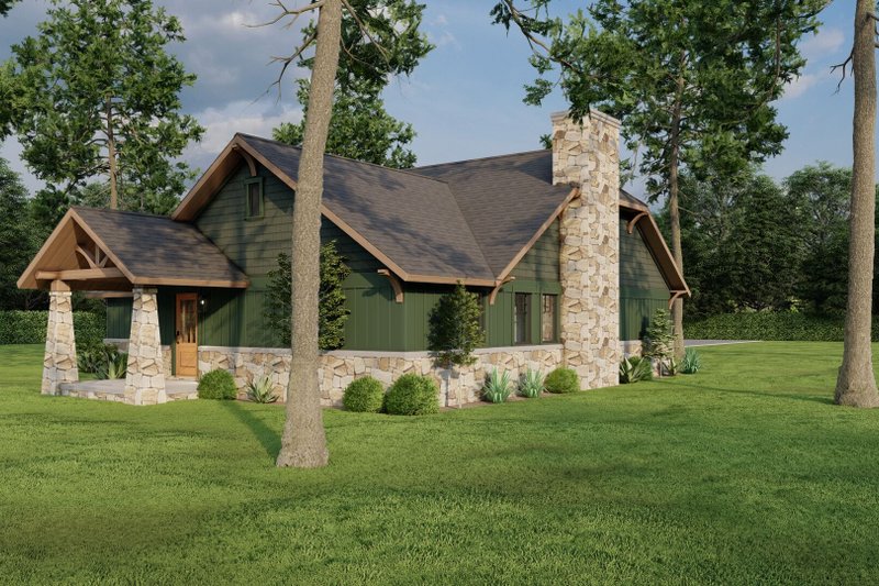 Architectural House Design - Exterior - Other Elevation 2 for Craftsman House Plan #17-2816 - 3 bed, 2 bath