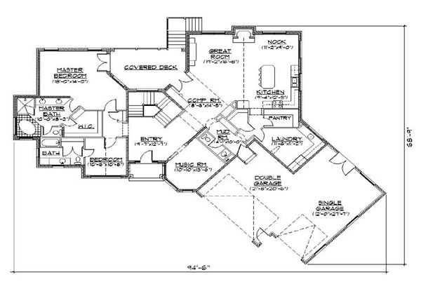 Dream House Plan - European Floor Plan - Main Floor Plan #5-296