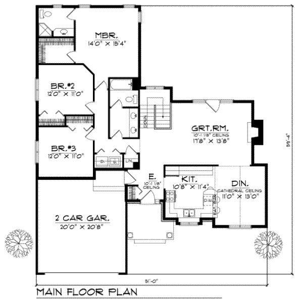 Dream House Plan - European Floor Plan - Main Floor Plan #70-159