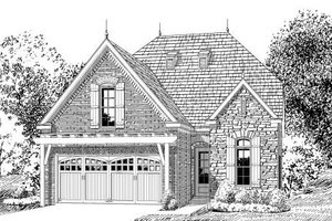 European Exterior - Front Elevation Plan #424-132