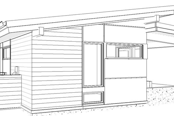 Exterior - Other Elevation 1 for Modern House Plan #895-147 - 1 bed, 1 bath