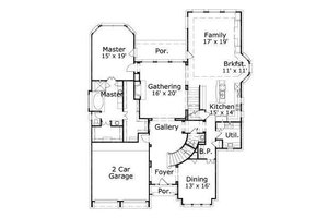 Floor Plan - Main Floor for European House Plan #411-314 - 5 bed, 3.5 bath