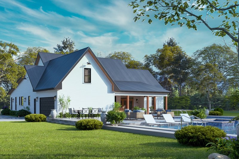 House Design - Exterior - Rear Elevation 2 for Farmhouse House Plan #119-473 - 3 bed, 3.5 bath