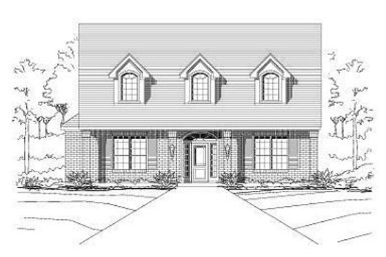 Exterior - Front Elevation for European House Plan #411-636 - 4 bed, 3 bath