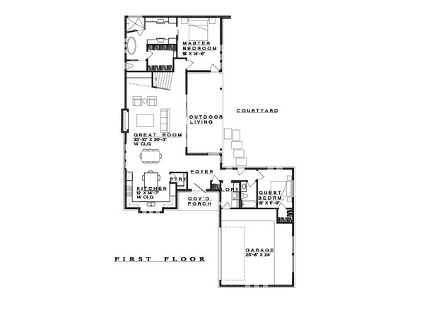 House Blueprint - Prairie Floor Plan - Main Floor Plan #935-27