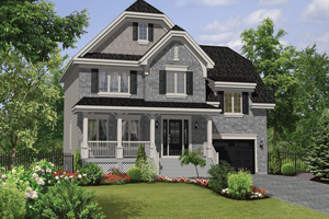 Country Exterior - Front Elevation Plan #25-4570